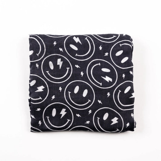 Lightning Smiles Muslin Blanket