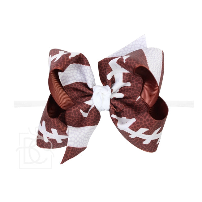 1/4" Nylon Pantyhose Headband w/ Football Bow