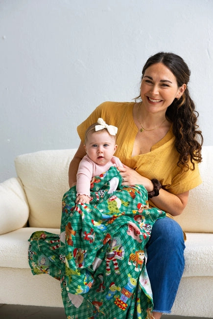 Toy Box Christmas Muslin Blanket