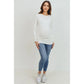 Maternity Modal Jersey Round Neck Long Sleeve Top