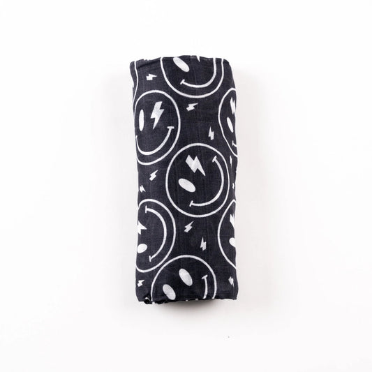 Lightning Smiles Muslin Blanket