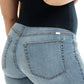 Maternity 28" High Rise Dad Jean w/ Bellyband in Flora