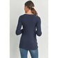 Ribbed Long Sleeve Maternity Nursing Shirt Top