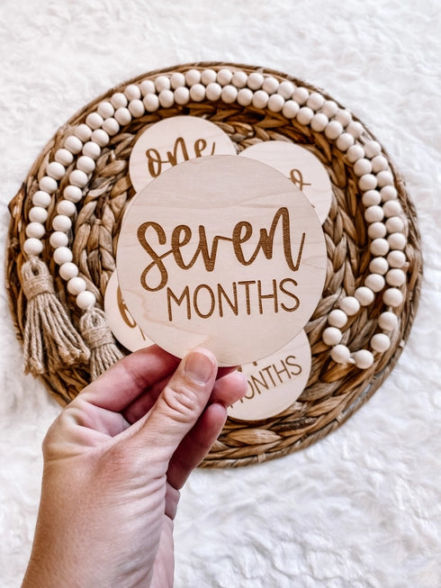 Wooden Monthly Milestone Disc Set