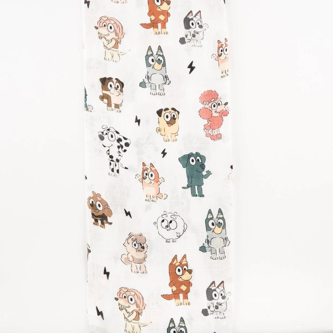 Blue Dog & Friends Muslin Blanket