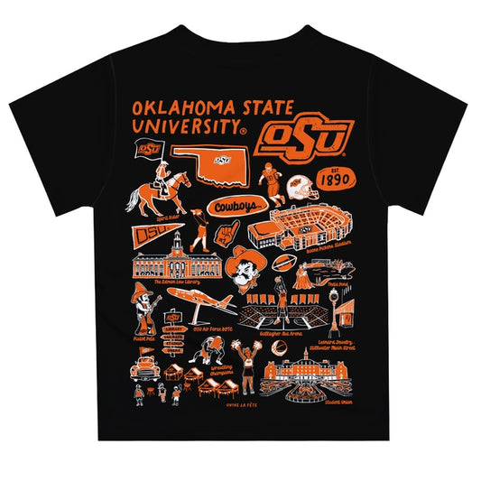 Osu Cowboys Hand Sketched Impressions Boys T-Shirt