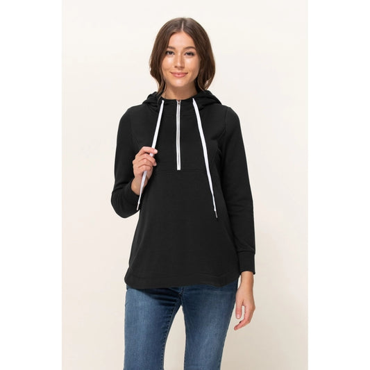 Half Zip French Terry Nursing Hoodie