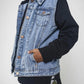 Hooded Denim Jacket - Black