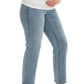 Maternity 28" High Rise Dad Jean w/ Bellyband in Flora