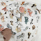 Blue Dog & Friends Muslin Blanket