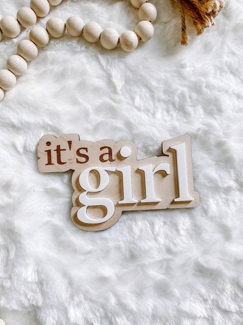 It’s A Girl Gender Reveal Announcement Sign