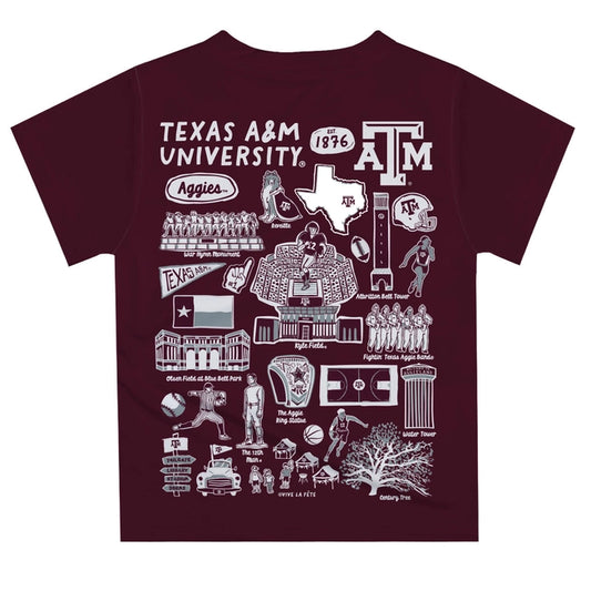 Texas A&M Aggies Hand Sketched Impressions Boys T-Shirt