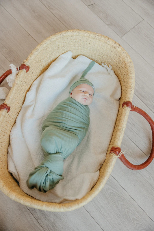 Clover Rib Knit Swaddle Blanket