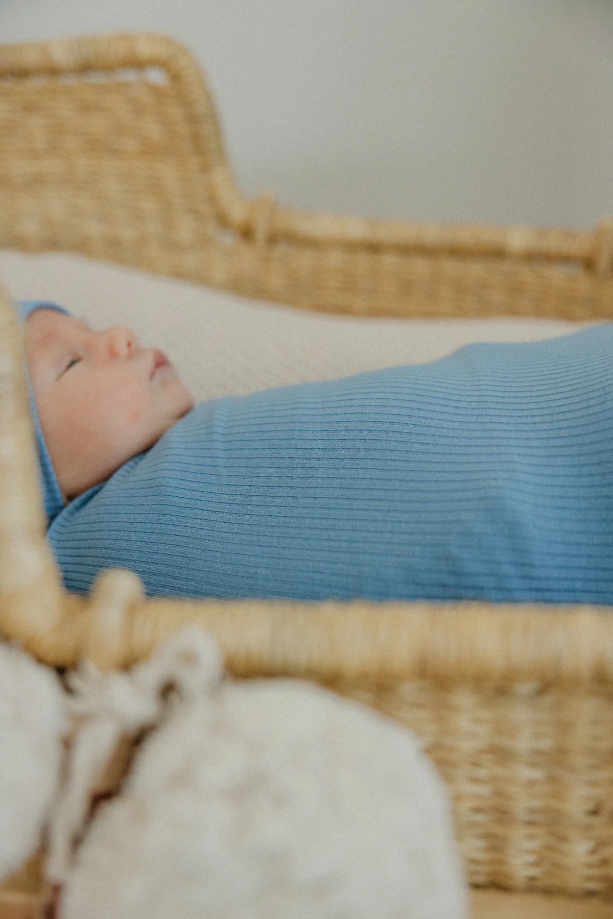 Atlantic Rib Knit Swaddle Blanket