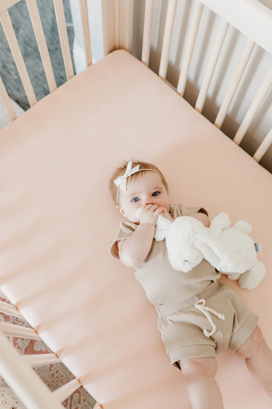 Blush Premium Crib Sheet