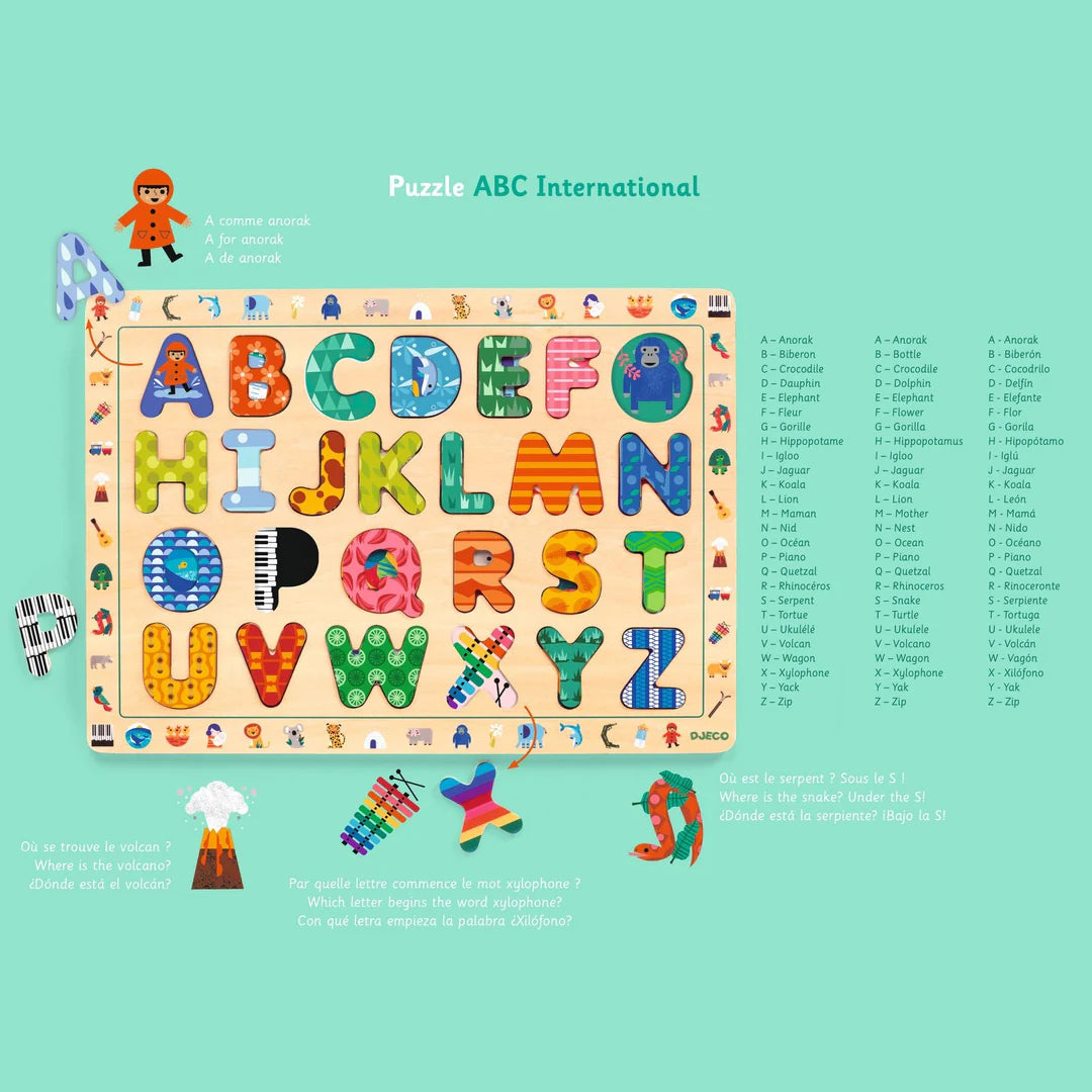 ABC International Wooden Puzzle