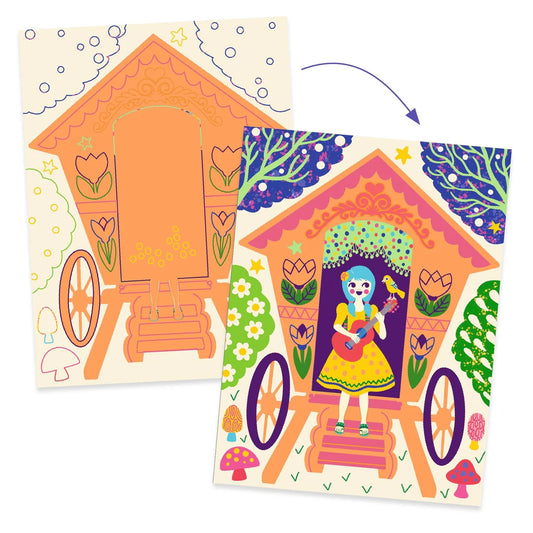 Wacky Houses Scratch Cards Activity