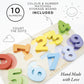 Counting Wooden Numbers Shape Sorter