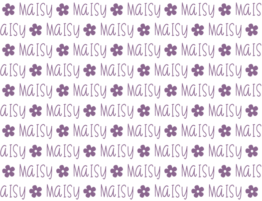 Sugar + Maple Plush Minky Fleece Personalized Blanket | Flower Icon Repeating Name