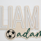 Sugar + Maple Personalized Bubble Wood Sign | Soccer