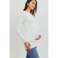 Maternity Modal Jersey Round Neck Long Sleeve Top