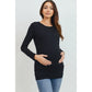 Maternity Modal Jersey Round Neck Long Sleeve Top