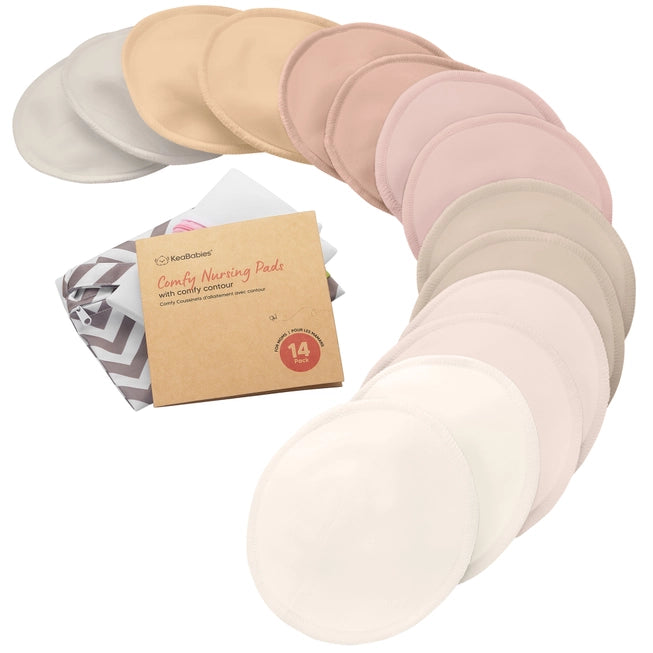 Comfy Nursing Pads, Reusable Breastfeeding Pads 14pk