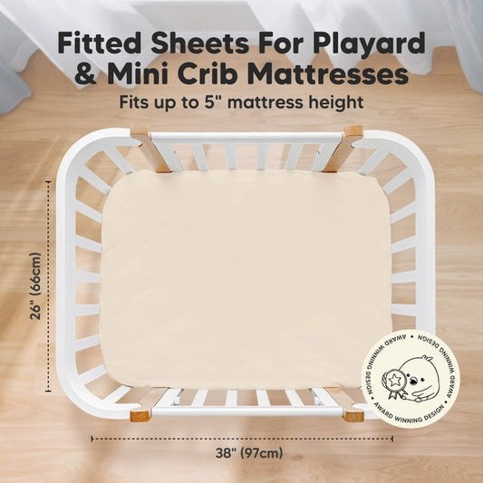 Isla Fitted Mini Crib Sheets, Pack and Play Sheet