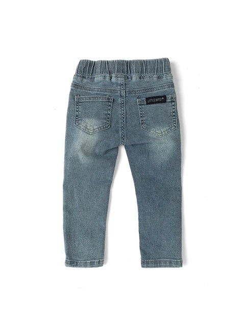 Light Wash Distressed Denim