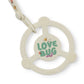 Silicone Teether Ring with Detachable Clip Love Bug