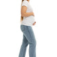 Maternity 28" High Rise Dad Jean w/ Bellyband in Flora