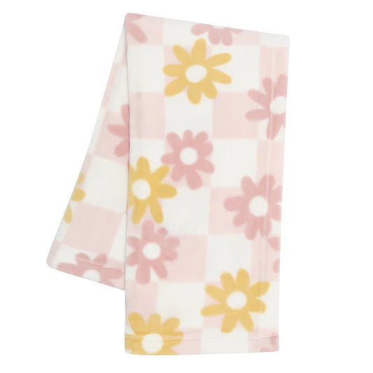 Daisy Dreams Soft & Cozy Luxury Fleece Checkered Baby Blanket