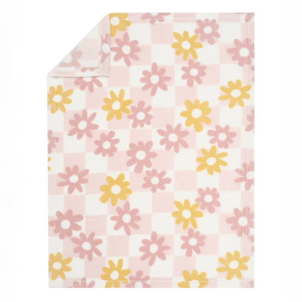 Daisy Dreams Soft & Cozy Luxury Fleece Checkered Baby Blanket