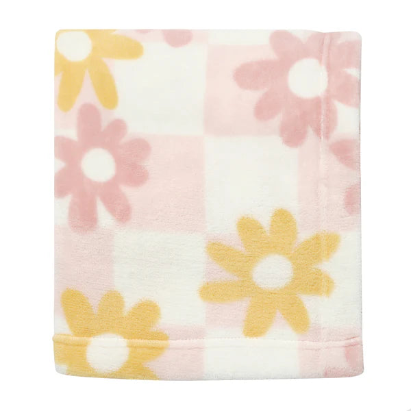 Daisy Dreams Soft & Cozy Luxury Fleece Checkered Baby Blanket