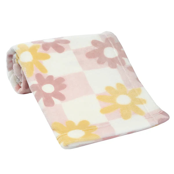 Daisy Dreams Soft & Cozy Luxury Fleece Checkered Baby Blanket