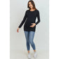 Maternity Modal Jersey Round Neck Long Sleeve Top