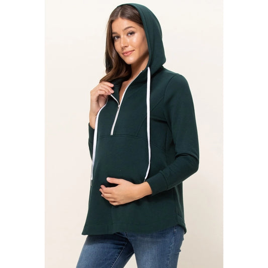 Half Zip French Terry Nursing Hoodie