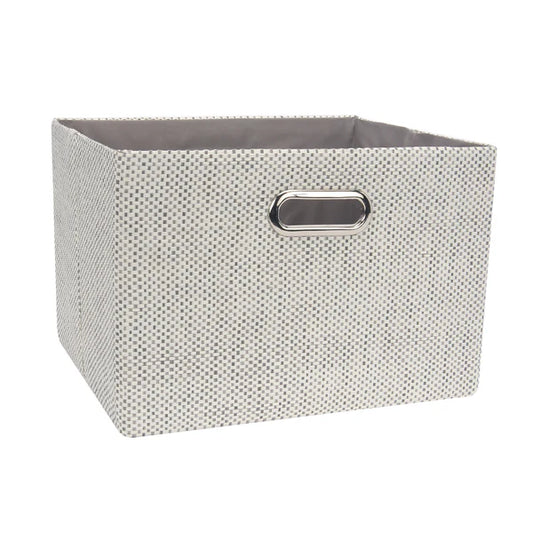 Gray Foldable/Collapsible Storage Bin/Basket Organizer with Handles