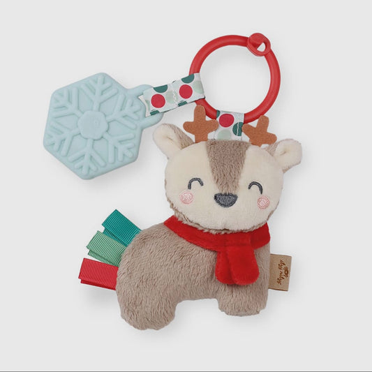 Holiday Itzy Pal Plush + Teether Reindeer