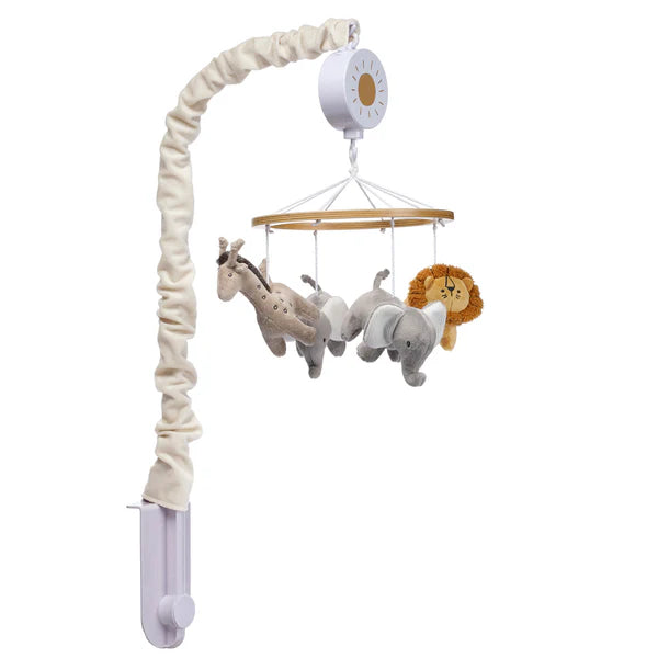 Jungle Adventure Elephant/Lion Musical Baby Crib Mobile Soother Toy