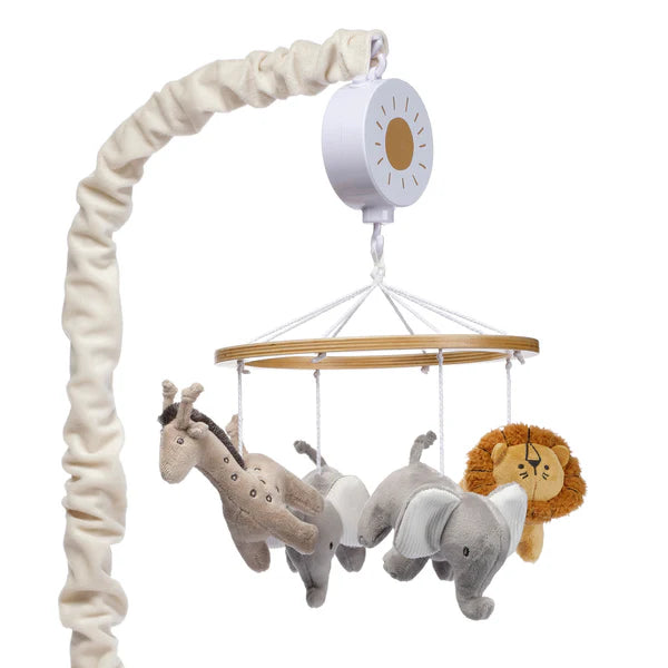 Jungle Adventure Elephant/Lion Musical Baby Crib Mobile Soother Toy