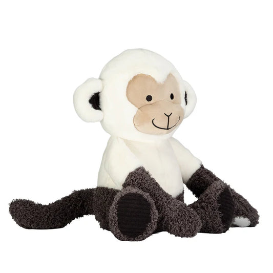 Jungle Party White/Gray Plush Monkey Stuffed Animal Toy - Charlie