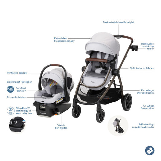 Maxi-Cosi Zelia™² Luxe+ 5-in-1 Modular Travel System | Exclusive!