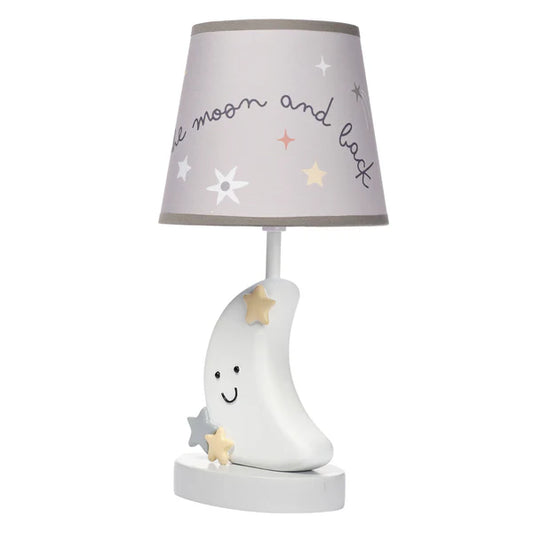 Little Star Celestial Moon Nursery Lamp with Shade and Bulb