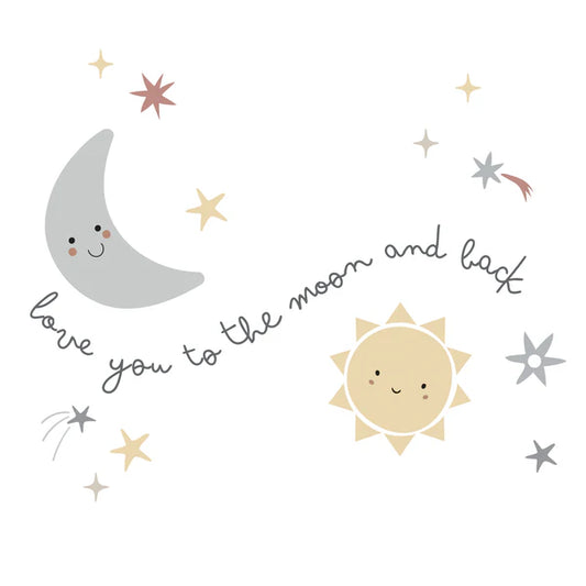 Little Star Celestial Moon & Stars Wall Decal/Stickers