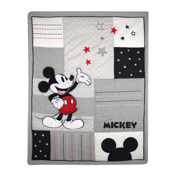 Disney Baby Magical Mickey Mouse 3-Piece Crib Bedding Set - Gray