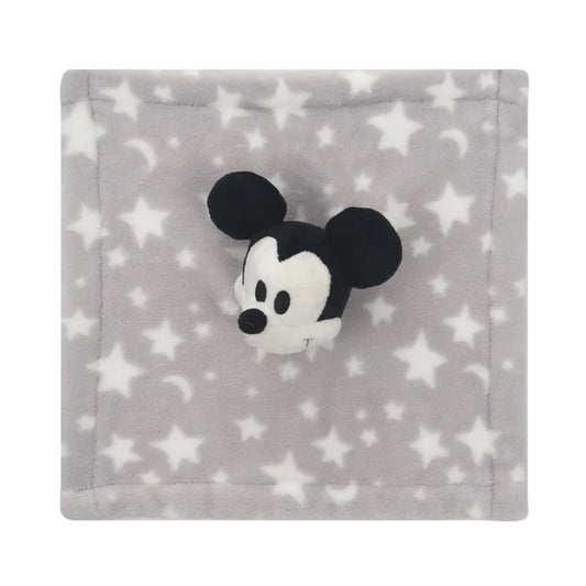 Disney Baby Mickey Mouse Gray Stars Security Blanket/Lovey