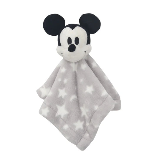 Disney Baby Mickey Mouse Gray Stars Security Blanket/Lovey