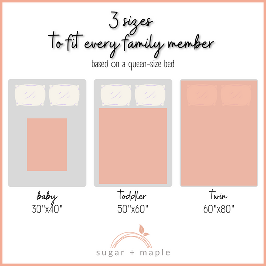 Sugar + Maple Plush Minky Fleece Personalized Blanket | Pink Ombre