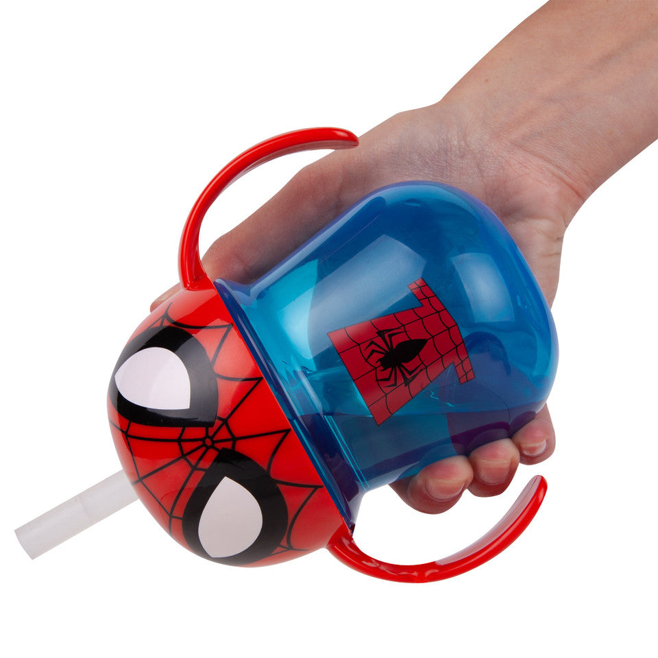 Marvel Spider-Man Weighted Straw Trainer Cup, 7 Oz